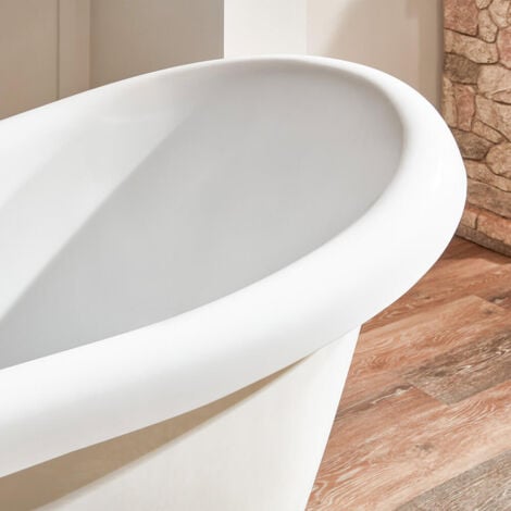 HOME DELUXE - Freistehende Badewanne FAMA - 176 x 74 cm  Badewanne Acrylwanne Wannen Duschen