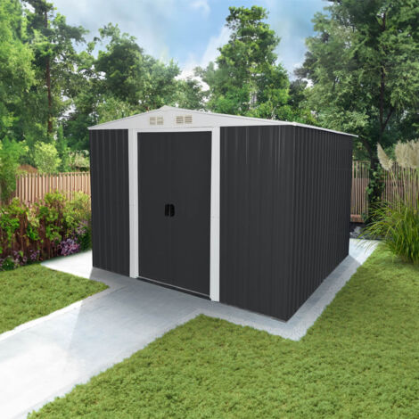 HOME DELUXE - Geräteschuppen BOHIO - Größe: XL - Maße 258 x 206 x 177 cm, Raumfläche 5,2 m², inkl. Fundament I Gerätehaus Gartenschuppen Gartenschrank  Gerätehaus Metall Gartenhaus Metallschuppen