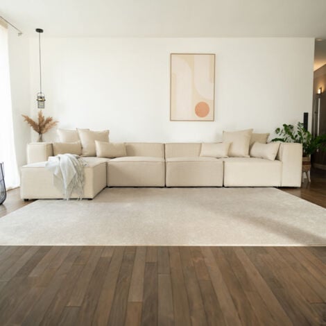 HOME DELUXE - Modulares Sofa VERONA  Farbe: Beige, Ausführung: XL  Couch Sofa Couchgarnitur Modulsofa