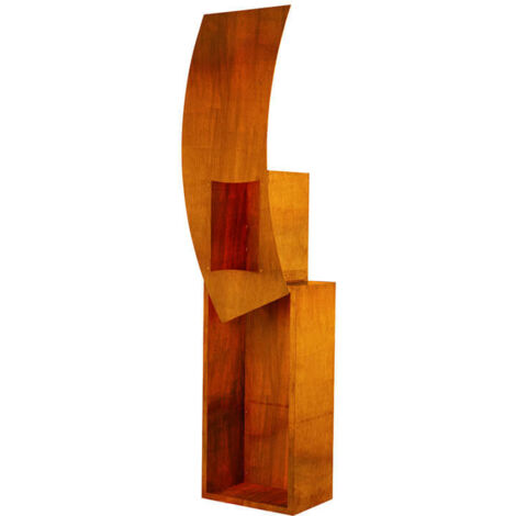 HOME DELUXE - Gartenfeuer SWING - Maße: 220 x 60 x 36 cm I Feuerstelle Holzlager Holzaufbewahrung  Holzlege Holzablage Feuerschale Kaminholzregal