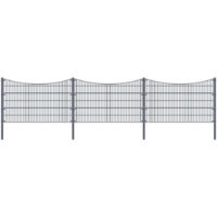Doppelstabmattenzaun MORATA Tal Höhe: 120 cm / Länge: 26 m 2x Eckpfosten I Gartenzaun, Mattenzaun Gartenzaun Mattenzaun