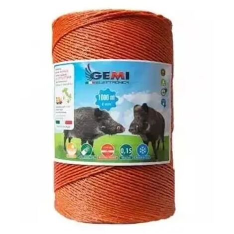 Filo per Recinto Elettrico Gemi 1000 mt 6 mm² per cinghiali cervi daini caprioli e animali di grande taglia
