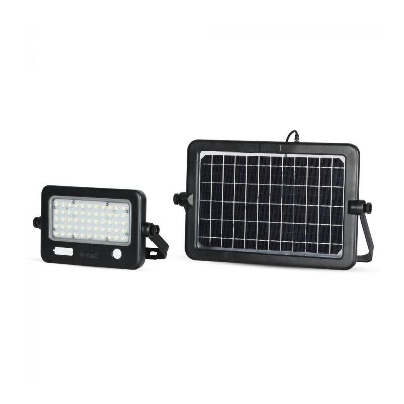 V-TAC VT-25W Faro led 25W autoalimentato nero con pannello solare