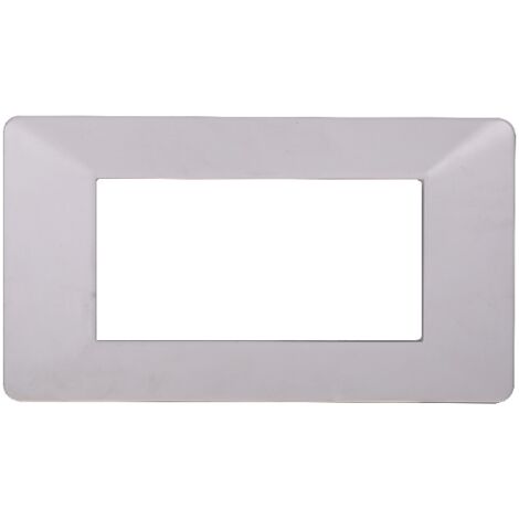 Placca compatibile Vimar Plana 4 moduli plastica colore bianco Ettroit EV83401