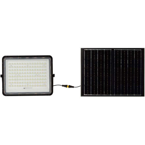 Faro LED 20W 6400K con pannello solare e telecomando, batteria sostituibile, cavo 3 metri, nero - V-TAC VT-180W 7827 (1/10)