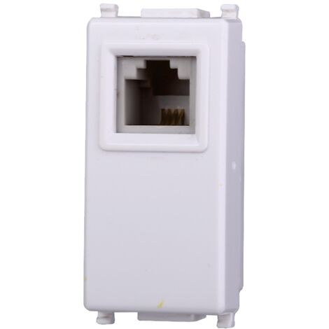Presa telefonica RJ11 compatibile Vimar Plana colore bianco Ettroit EV2354