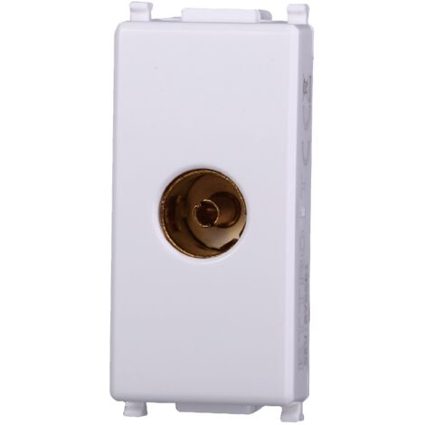 Presa Tv diretta connettore femmina compatibile Vimar Plana colore bianco Ettroit EV2251