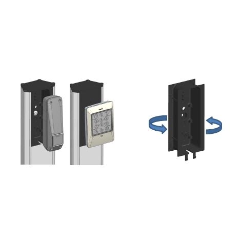 FAAC Colonnina in alluminio per fotocellula SafeBeam colonnetta altezza  50cm 401070