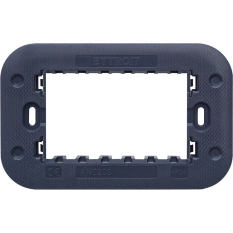 Supporto 3 posti compatibile Bticino Axolute per cassetta 3 moduli Ettroit AN0203