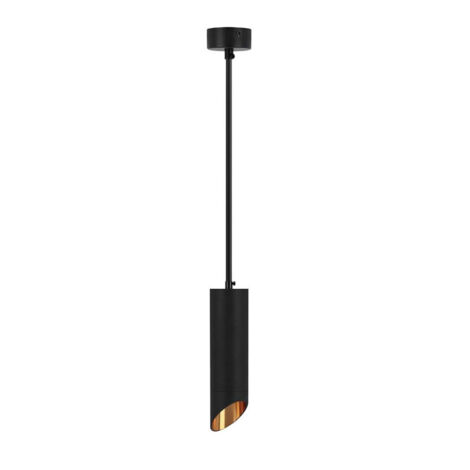 V-TAC Portafaretto LED a Sospensione GU10 Corpo Nero Riflettore Oro D:55300MM