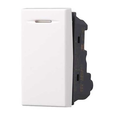Pulsante unipolare 1P 10A compatibile Bticino Axolute colore bianco Ettroit AB1001