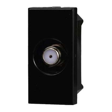 Presa tv satellitare a vite tipo F compatibile Bticino Axolute colore nero Ettroit AN2252