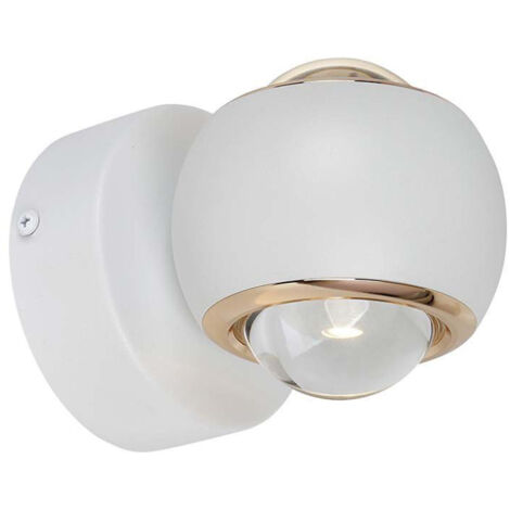 V-TAC VT-7504 Lampada led da parete a sfera 10W doppio fascio luminoso applique da interno Colore bianco 3000K - 23008
