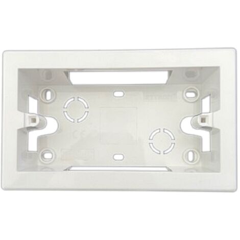 Cassetta da parete modulare 504 monoblocco 4 posti montaggio esterno universale colore bianco IP40 Ettroit MT3604
