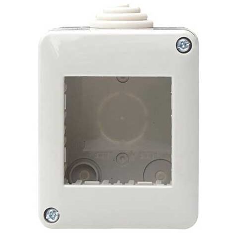 Cassetta da esterno idrobox 2 modulo custodia IP40 calotta 2P compatibile Vimar Plana Ettroit EV2502