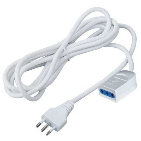 V-TAC CAVO PROLUNGA SPINA E PRESA ITALIANE 5 METRI 10A COLORE BIANCO - SKU 8730