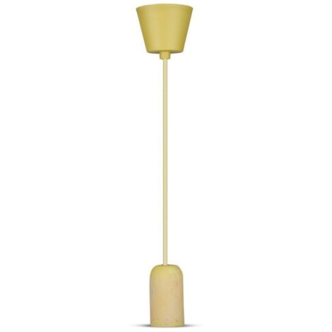 V-TAC Lampadario LED a Cilindro in Calcestruzzo con Portalampada E27 (Max 60W) Colore Giallo