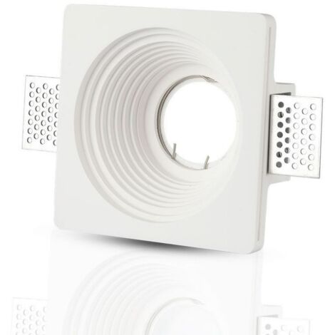V-TAC VT-867SQ portafaretto incasso scomparsa quadrato gesso GU10/GU5.3 - SKU 3152