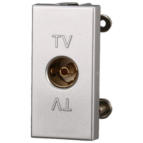 ETTROIT AG2251 Connettore Presa TV Femmina Colore Grigio Compatibile Con Bticino Axolute