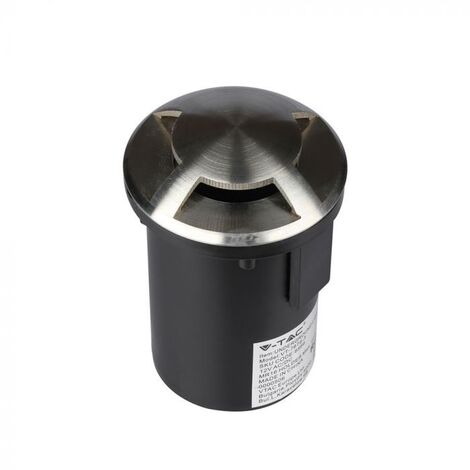 V-TAC Portalampada da Interramento Calpestabile Rotondo MR16 3 Fasci Luce IP65