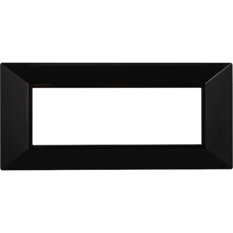 ETTROIT AN90602 Placca Piramide 6P Serie Moon 6 Colore Nero Compatibile Con Bticino Axolute (1/4)