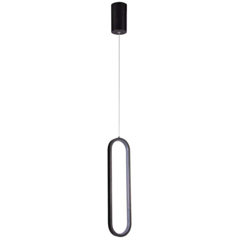 V-TAC Lampadario LED Sospensione 13W Design Moderno 100x70x1530mm Nero 3000K