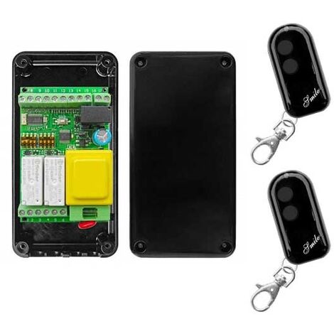 Nologo KIT-S1XL Kit automazione serrande con 1pz centrale START-S1XL + 1pz contenitore BOX-1 + 2pz SMILE-H