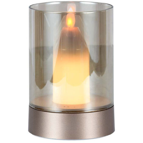 V-TAC Candela LED da Tavolo 2W Batteria 2400mAh Ricaricabile USB Oro Bianco Caldo