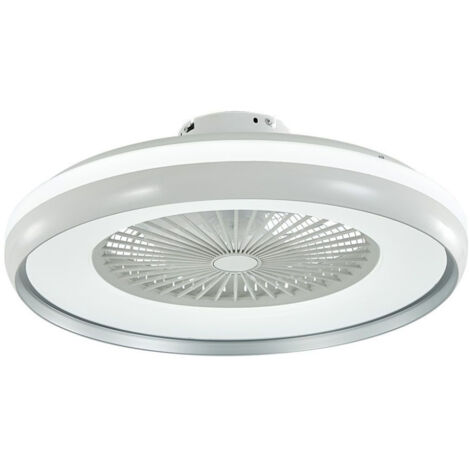 V-TAC VT-5022 Ventilatore LED da soffitto 45W AC-Motor corpo bianco e anello interno grigio con lampada led 35W 3IN1 color change e telecomando - 217935 (1/5)