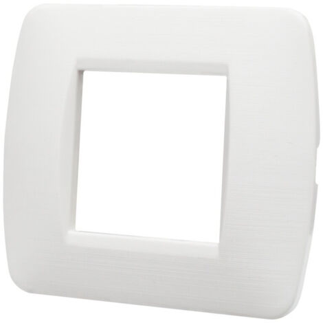ETTROIT LN85201 Placca in plastica 2P Serie Space compatibile Bticino Living Light Colore Bianco Satinato (1/3)