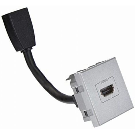 Bticino HC4284 presa video HDMI 2.0 preconnesso - 2 moduli Axolute colore tech