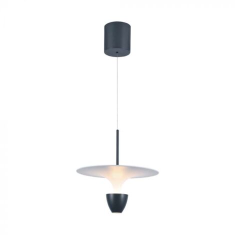 V-TAC Lampadario LED 9W dal Design Moderno 30300173cm Bianco Grigio Bianco Caldo