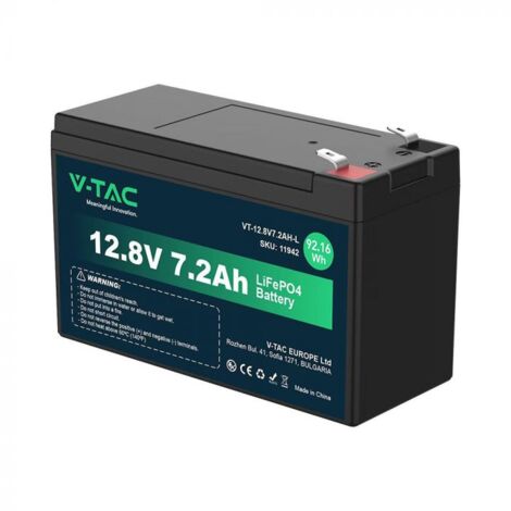 V-TAC Batteria al Litio 12.8V 7.2Ah T2 Allarmi, Videosorveglianza, UPS 1506393mm IP55