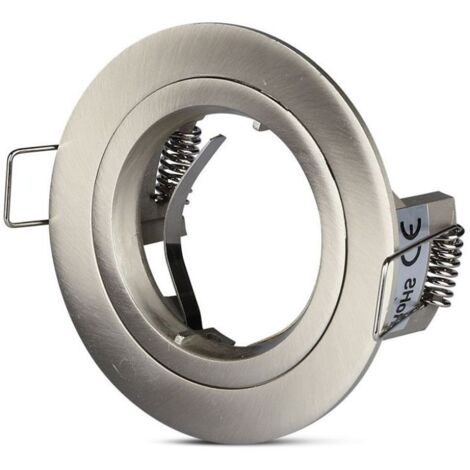 V-TAC VT-774 3643 Portafaretto LED da Incasso Rotondo GU10 Colore Nichel Satinato