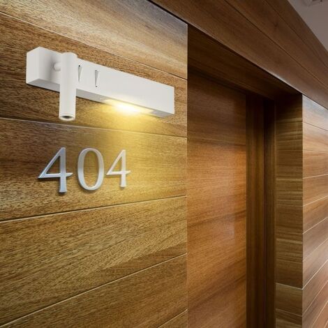 V-TAC PRO VT-2953 lampada da muro 6w + applique hotel da lettura 3W LUCE 3000K bianco 2 pulsanti on/off IP20 - sku 1488