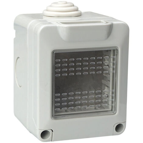 ETTROIT Custodia Con Coperchio 2 Posti 2P cassetta IP55 Compatibile Con Vimar Plana - EV2602