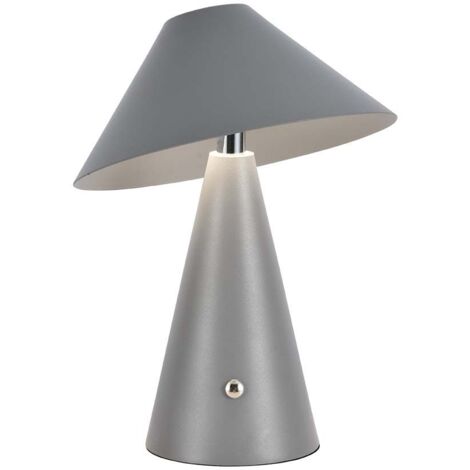 V-TAC Lampada LED da Tavolo 3W Grigio in Metallo Ricaricabile, Touch Dimmerabile 3in1 (1/5)