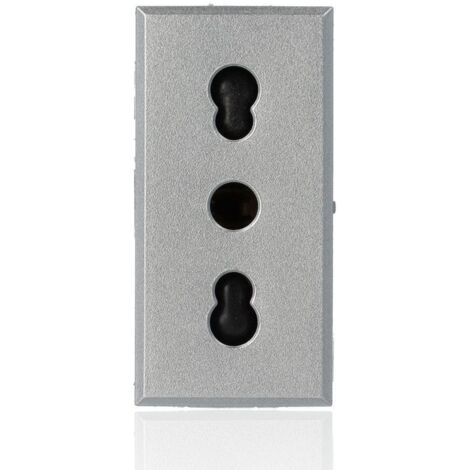 BTICINO HC4180 - Presa 2P+T 10/16A 250 Vac - Bipasso Interasse 19Mm E 26Mm - Alveoli Schermati - Tech - Axolute