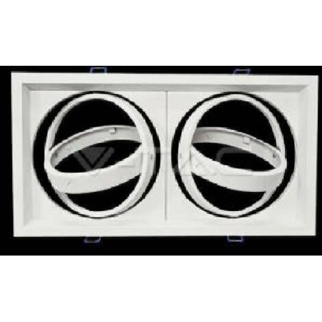 V-TAC Portafaretto tipo AR111 Doppio in alluminio  - Colore Bianco 3576 (1/9)