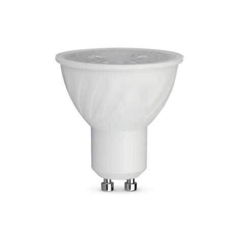 V-TAC lampadina led faretto GU10 6W 38° con copertura Trasparente luce 3000K - 211891