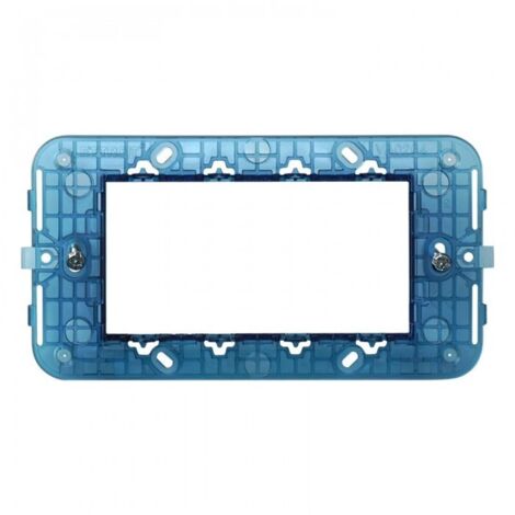 Supporto per placca a 4 moduli, serie Venus, compatibile con serie Vimar Arkè - Ettroit VA0204