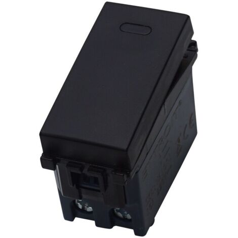 ETTROIT Pulsante unipolare 1P 16A Colore Nero Compatibile Con Vimar Arke - VA1001