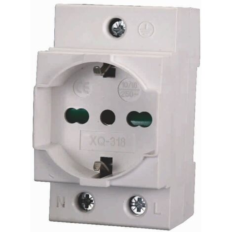 ETTROIT JXDA-05 Presa Schuko - Bipasso 16A 220Vac da quadro attacco DIN 2,5 Moduli