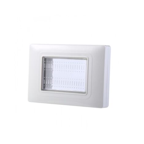 ETTROIT Placca con coperchio 3P IP55 custodia idrobox compatibile Vimar Plana colore grigio- EV2703
