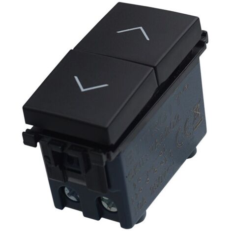 Modulo pulsante doppio, serie Venus, nero, compatibile con serie Vimar Arkè - Ettroit VA1202