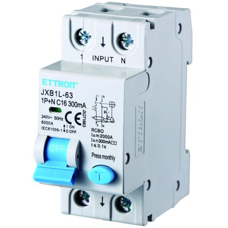 ETTROIT JX271663 Magnetotermico Differenziale 1P+N 16A 300mA 220V-6KA