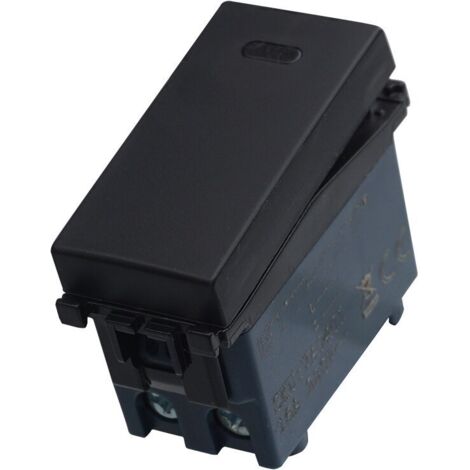 ETTROIT Interruttore unipolare 1P 16A colore nero compatibile Vimar Arke VA0401