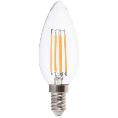V-TAC Lampadina LED E14 a filamento, forma candela 4W luce fredda 6500K - 214414