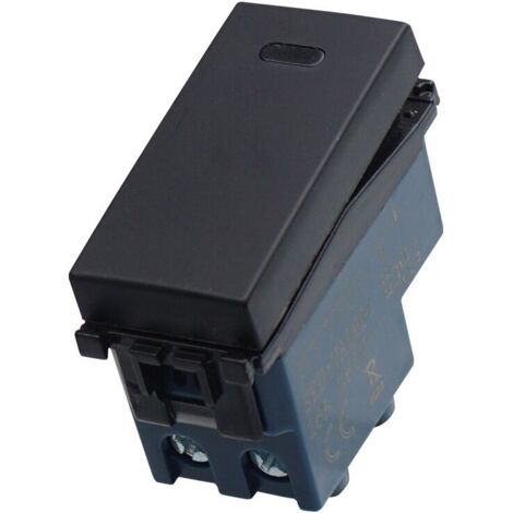 ETTROIT Invertitore 1P 16A Unipolare compatibile Vimar Arke colore nero - VA0901
