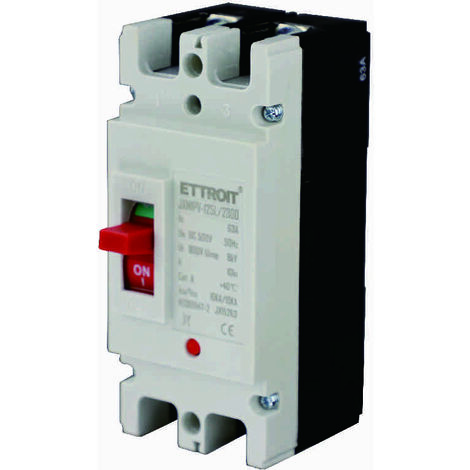ETTROIT JX15263 MCCB Interruttore Scatolato Magnetotermico 2P 63A DC 500V-10KA (1/3)